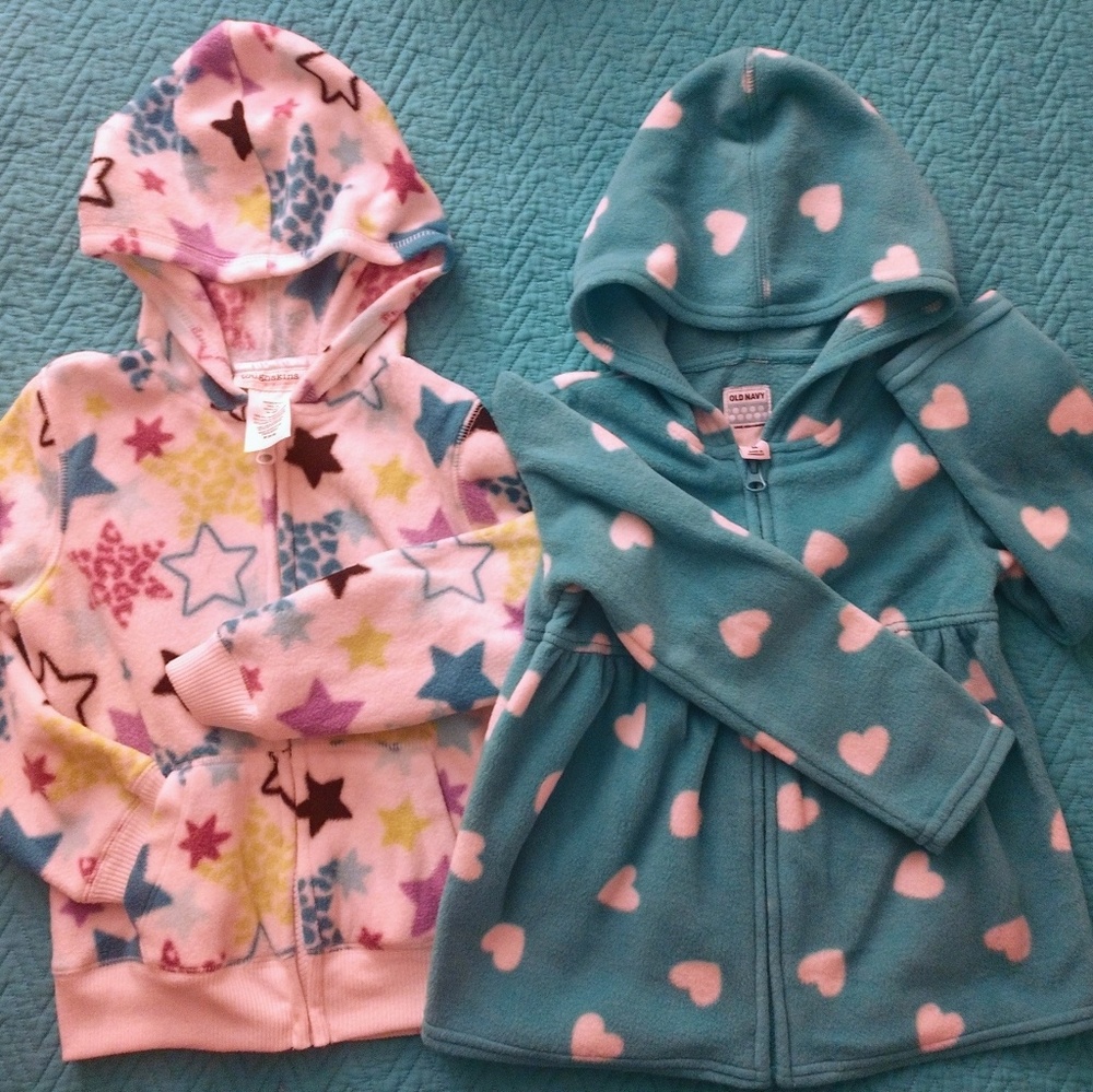 2 Girls 5/6 fleece jackets